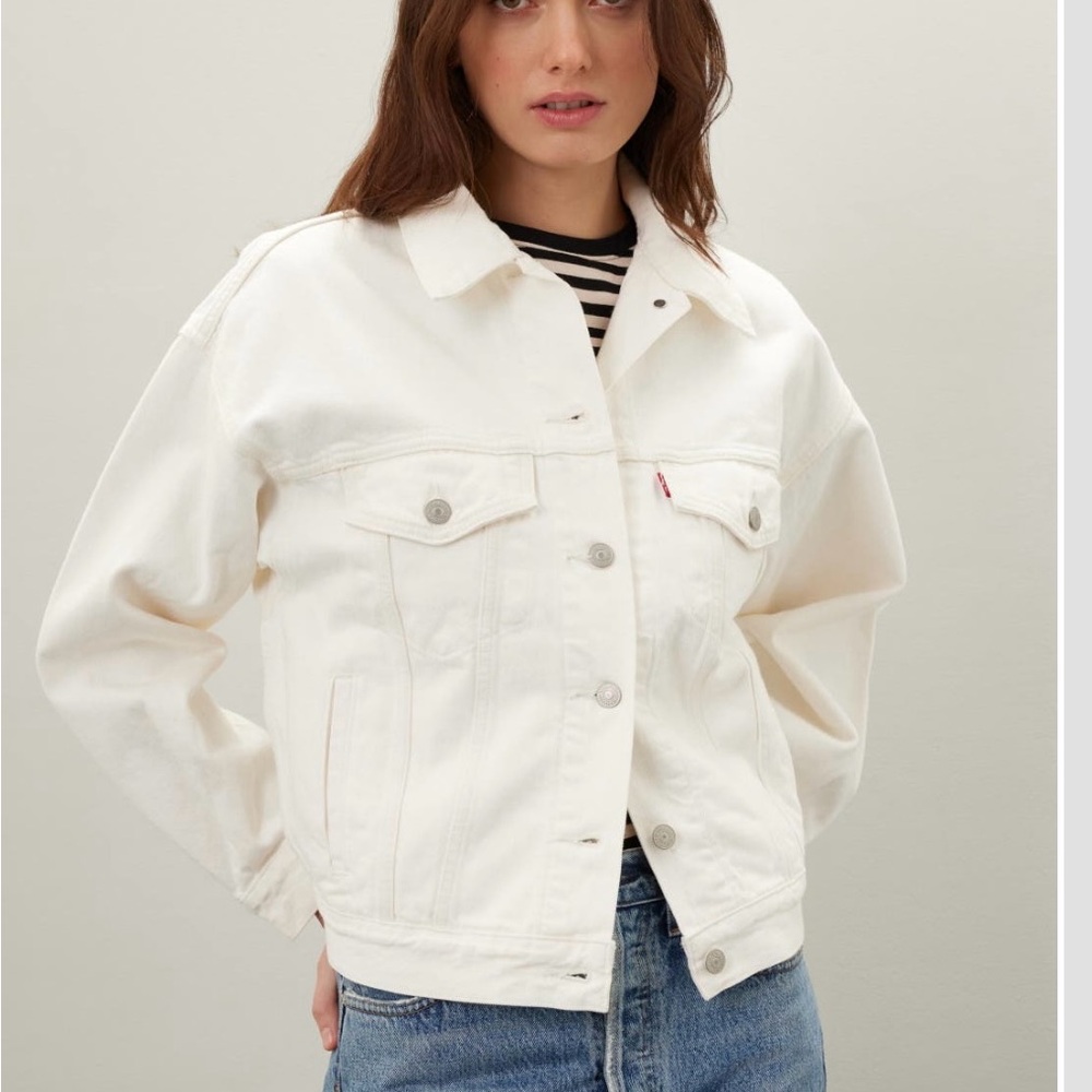 Levi's White Jean Jacket Classic Denim Style